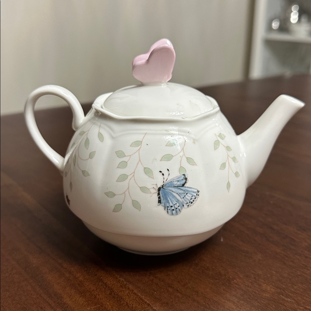 🧡Lenox Butterfly Meadow Mini Floral Porcelain Teapot🧡
